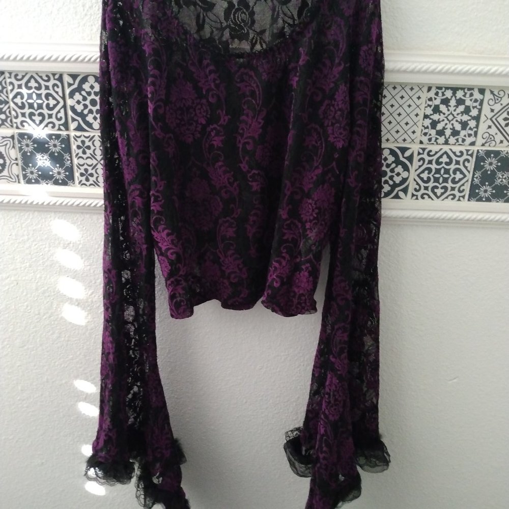 Purple lace blouse